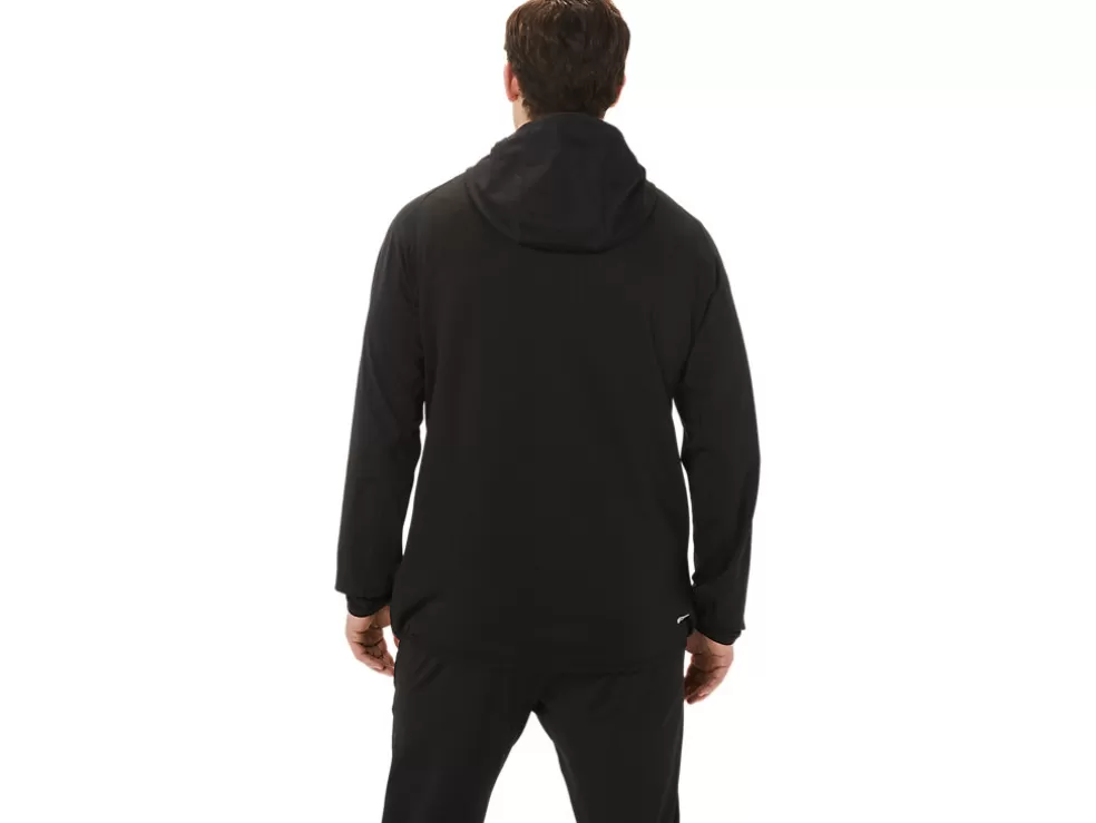 Hot ASICS MEN ACTIBREEZE JACQUARD BRUSHED KNIT JACKET Performance Black