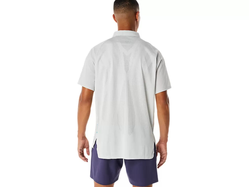 Outlet ASICS MEN ACTIBREEZE JACQUARD POLO SHIRT Glacier Grey