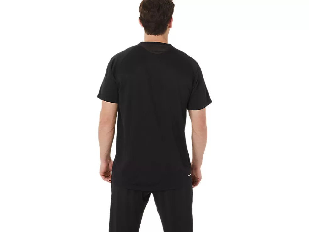 Cheap ASICS MEN ACTIVE SHORT SLEEVE TOP Performance Black