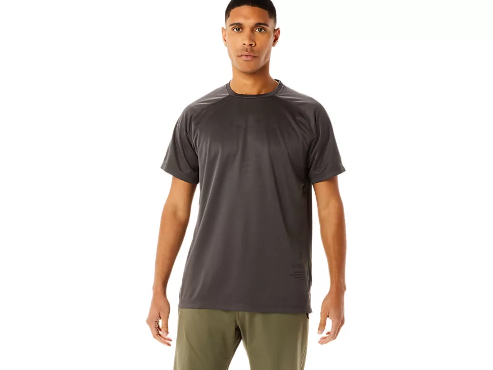 Clearance ASICS MEN ACTIVE SHORT SLEEVE TOP Obsidian Grey