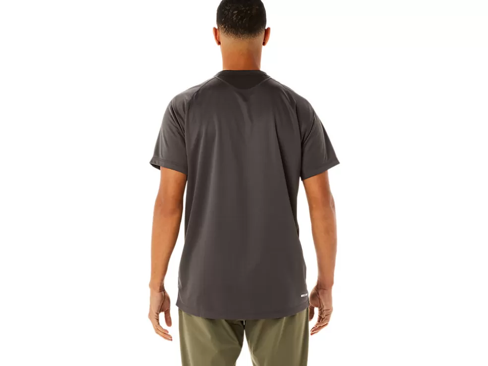 Clearance ASICS MEN ACTIVE SHORT SLEEVE TOP Obsidian Grey