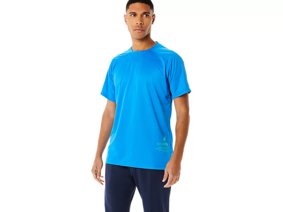 Best ASICS MEN ACTIVE SHORT SLEEVE TOP Electric Blue