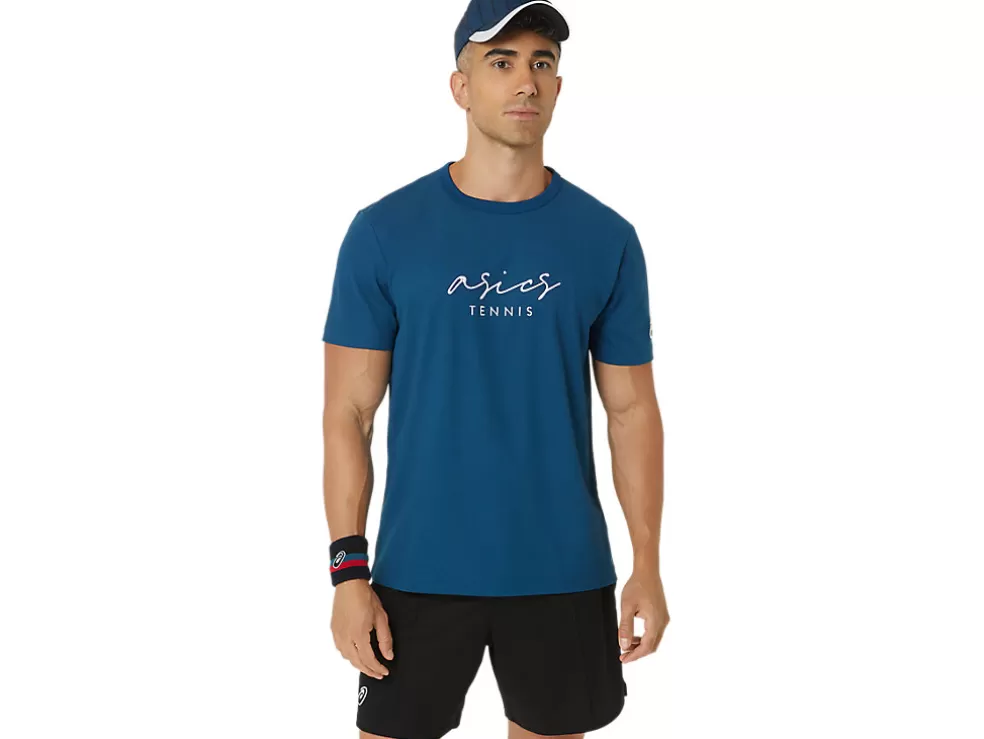 Online ASICS MEN CLASSIC GRAPHIC TEE Mako Blue