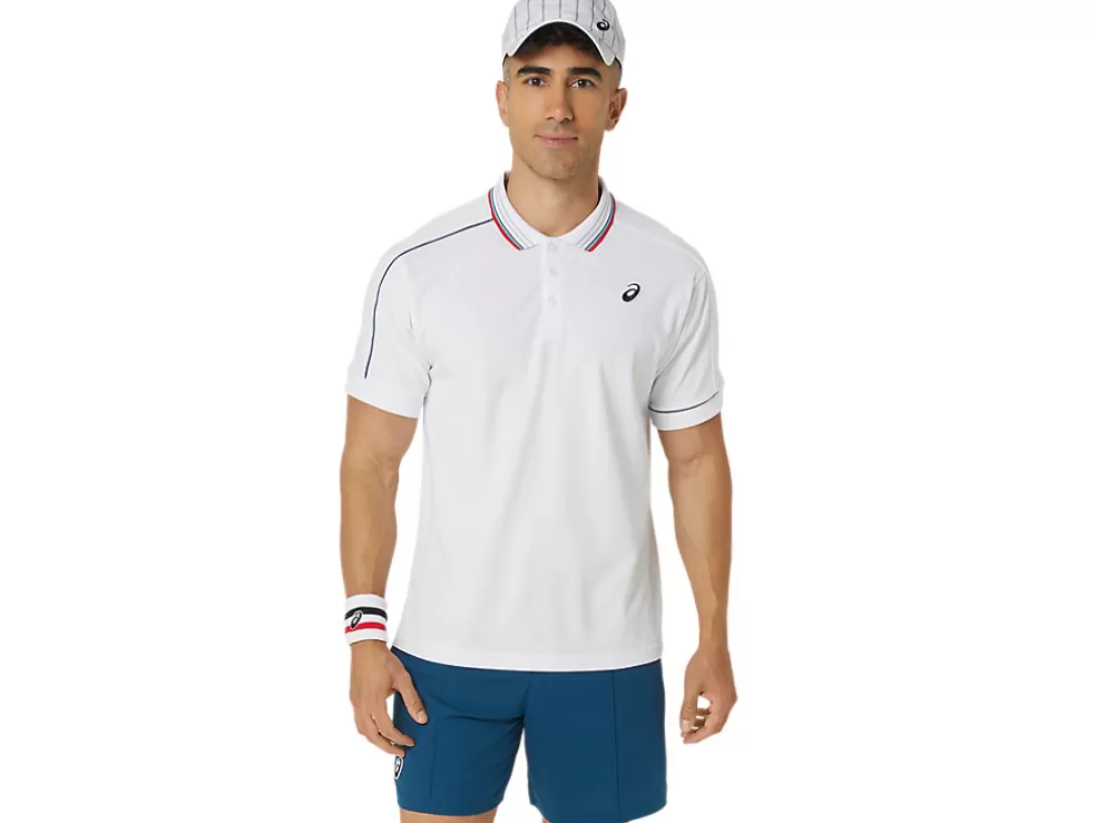 New ASICS MEN CLASSIC POLO-SHIRT Brilliant White