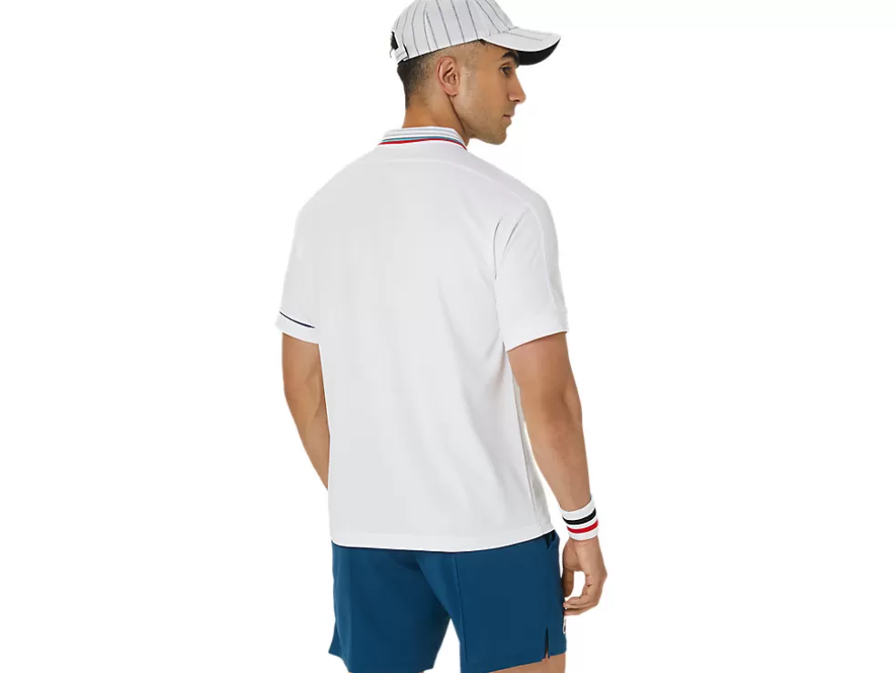 New ASICS MEN CLASSIC POLO-SHIRT Brilliant White