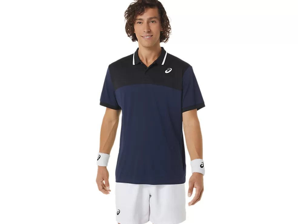 Sale ASICS MEN COURT POLO SHIRT Midnight/Performance Black