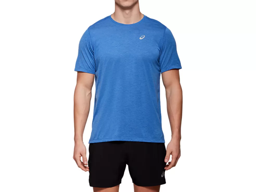 Fashion ASICS MEN DORAI SHORT SLEEVE TOP Asics Blue Heather