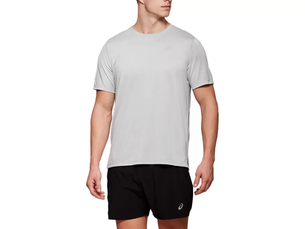 Store ASICS MEN DORAI SHORT SLEEVE TOP Light Grey Heather