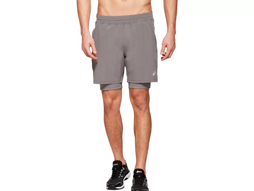 Clearance ASICS MEN FIETRO 7IN 2 N 1 SHORT Carbon