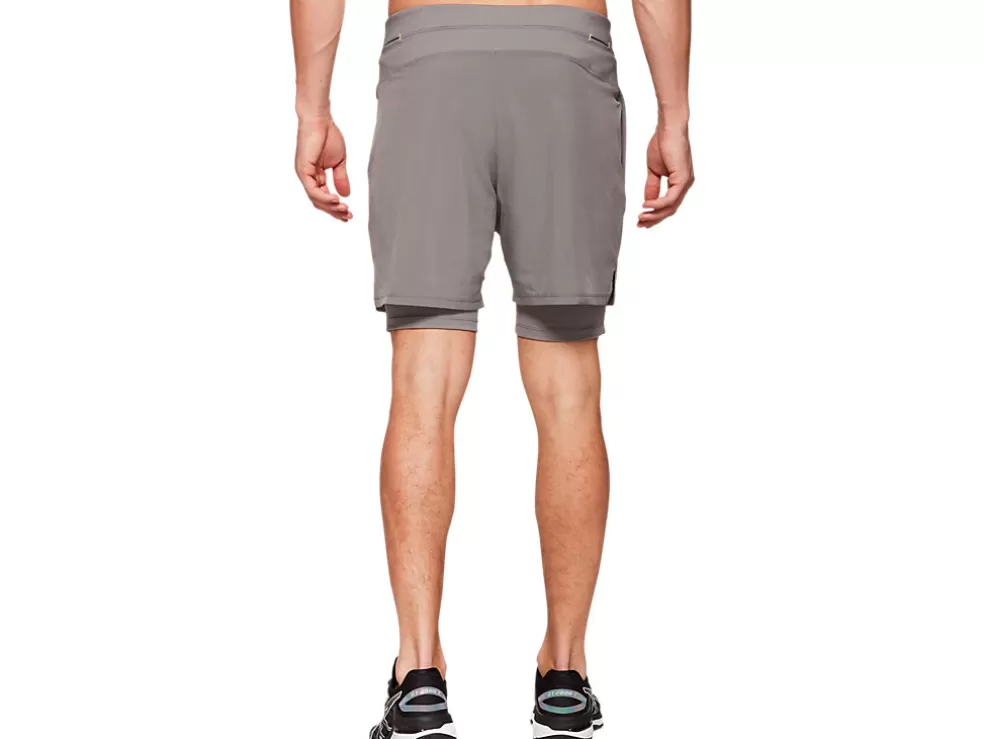 Clearance ASICS MEN FIETRO 7IN 2 N 1 SHORT Carbon