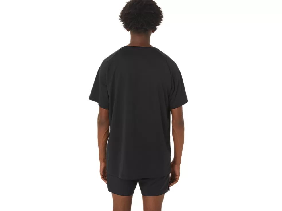 Cheap ASICS MEN FINISH LINE GRAPHIC SHORT SLEEVE TOP Performance Black