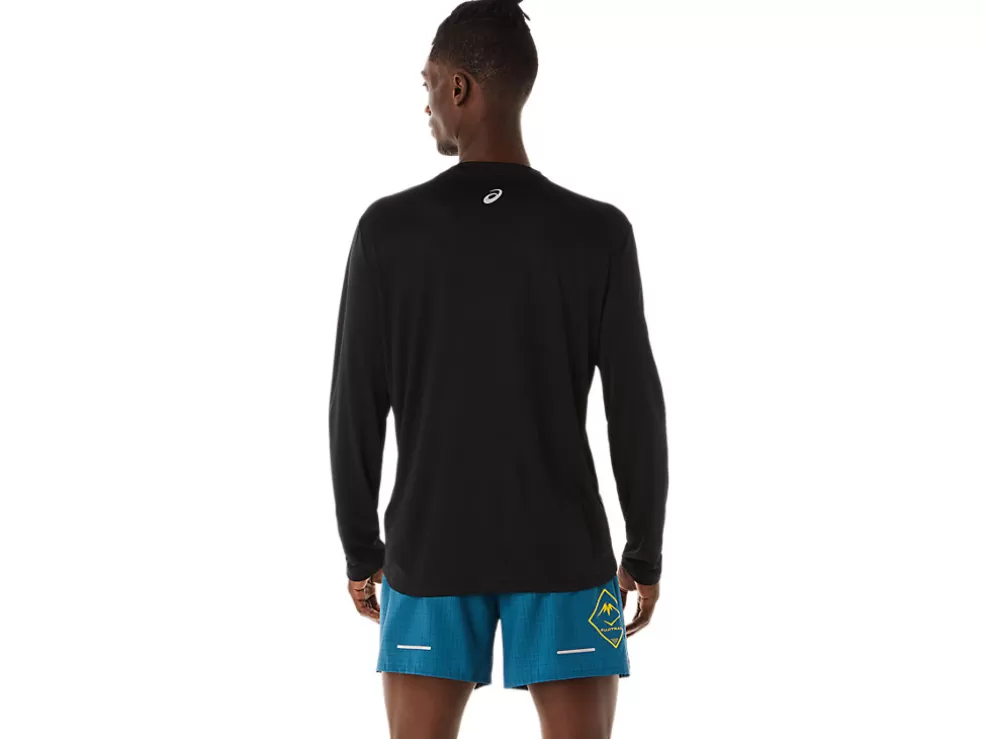 Outlet ASICS MEN FUJITRAIL LOGO LONG SLEEVE TOP Performance Black