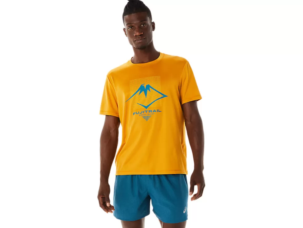 Online ASICS MEN FUJITRAIL LOGO SHORT SLEEVE TOP Sandstorm