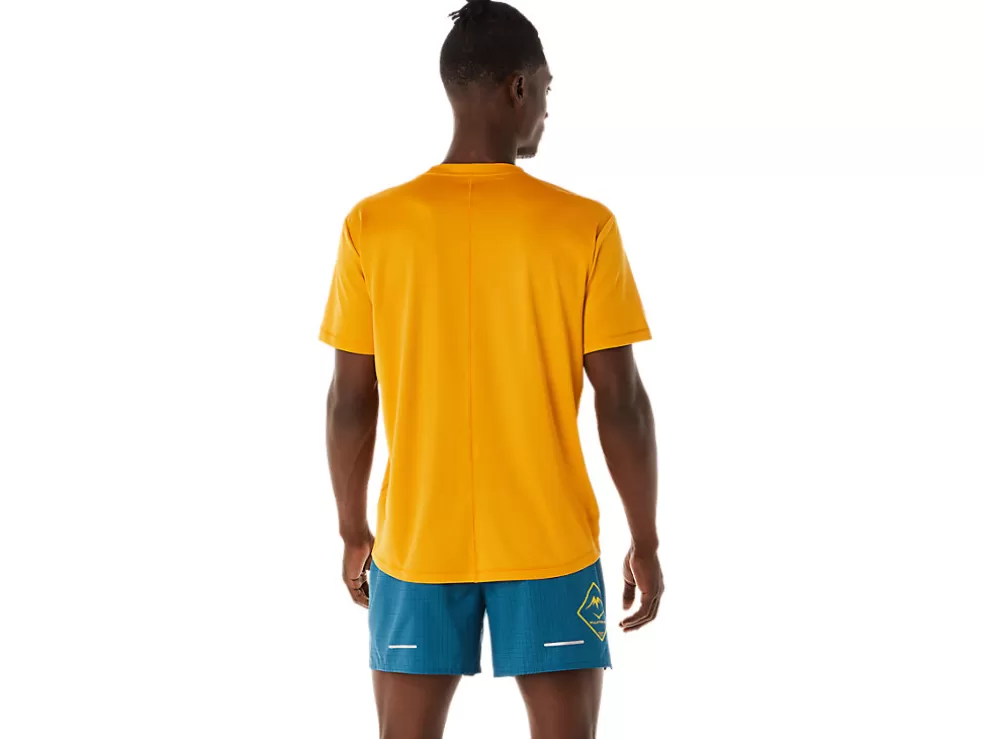 Online ASICS MEN FUJITRAIL LOGO SHORT SLEEVE TOP Sandstorm