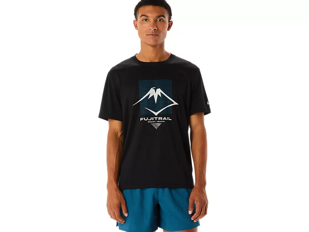 Best ASICS MEN FUJITRAIL LOGO SHORT SLEEVE TOP Performance Black