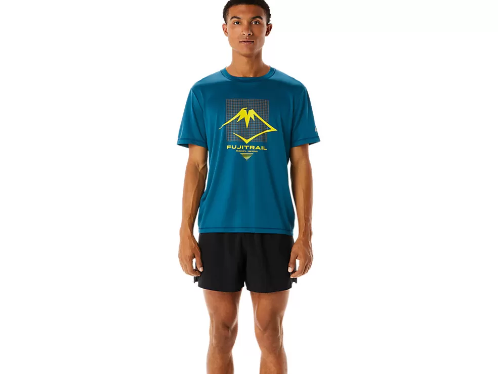 Online ASICS MEN FUJITRAIL LOGO SHORT SLEEVE TOP Ink Teal