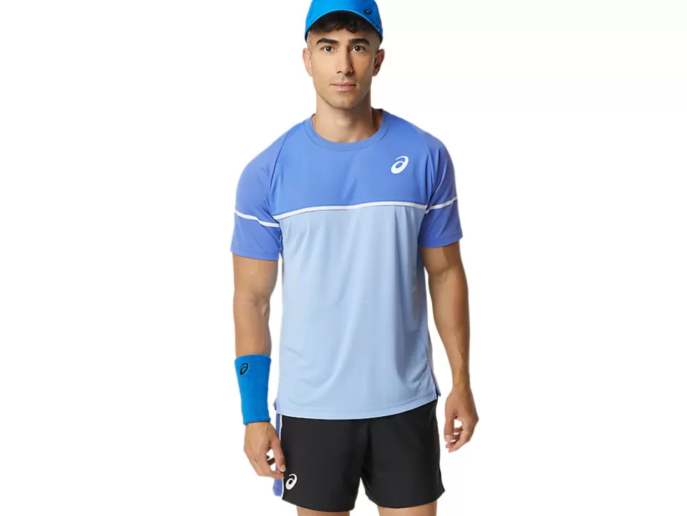 Cheap ASICS MEN GAME SHORT SLEEVE TOP Sapphire