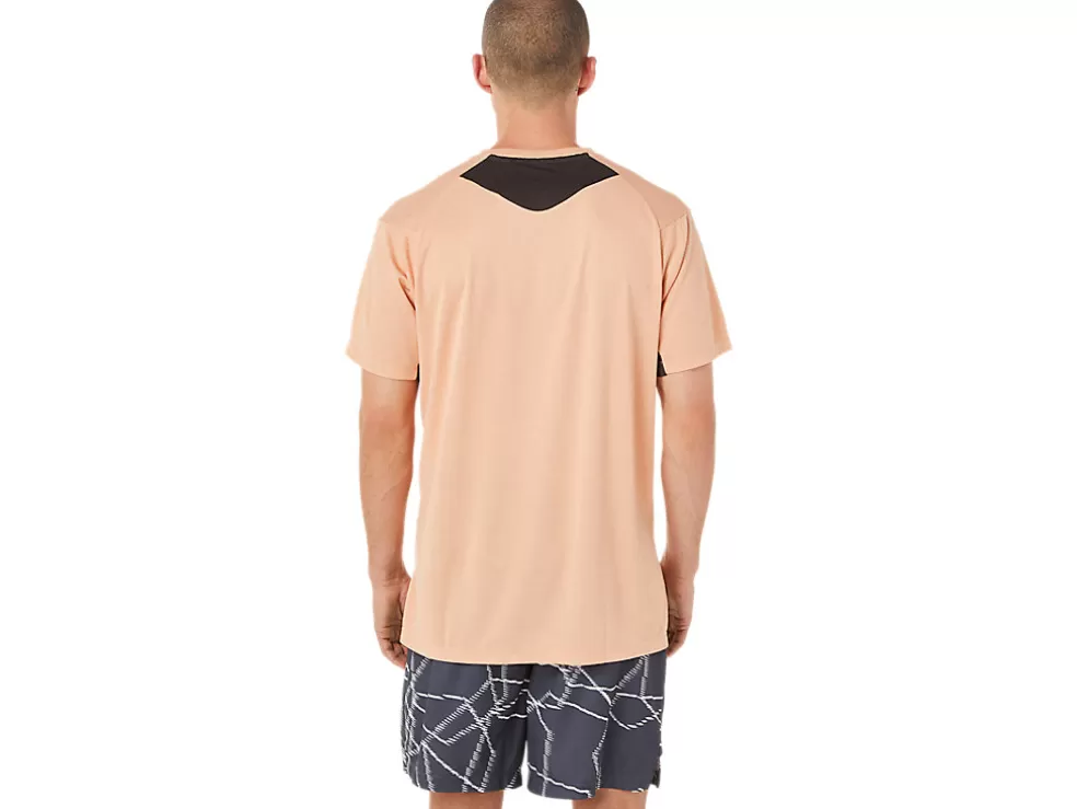 Clearance ASICS MEN GEL-COOL PRINT SHORT SLEEVE TOP Summer Dune Heather