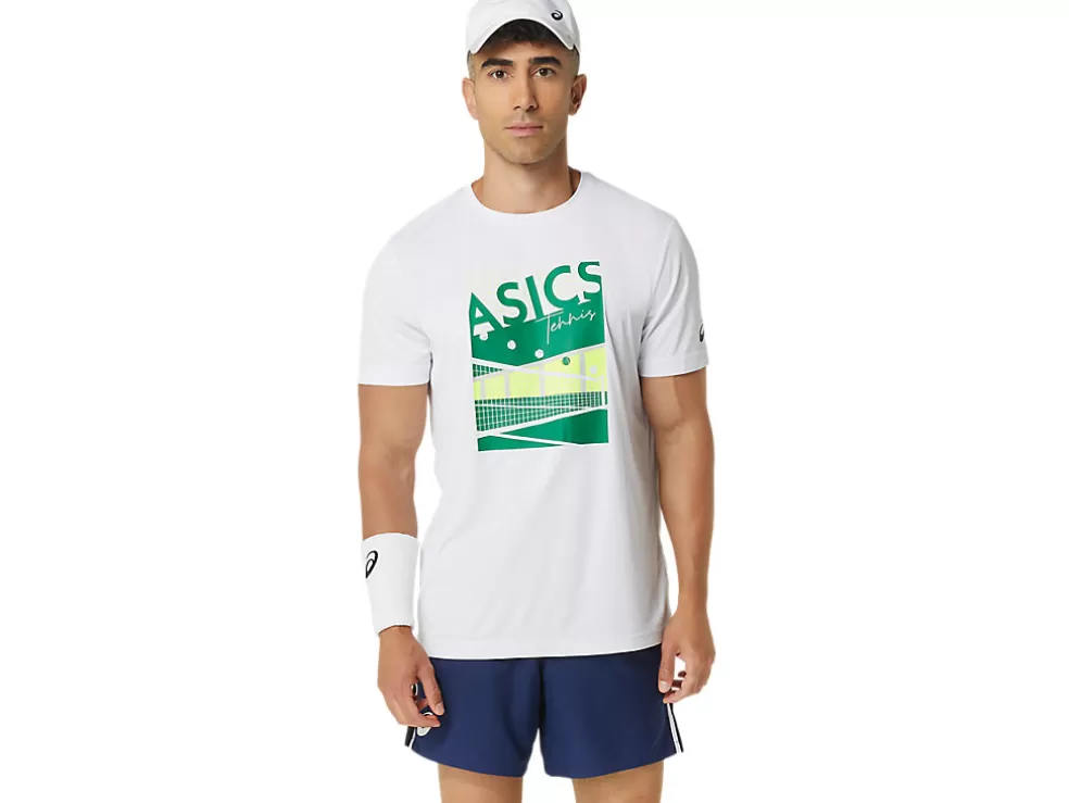 New ASICS MEN GS GRAPHIC TEE Brilliant White