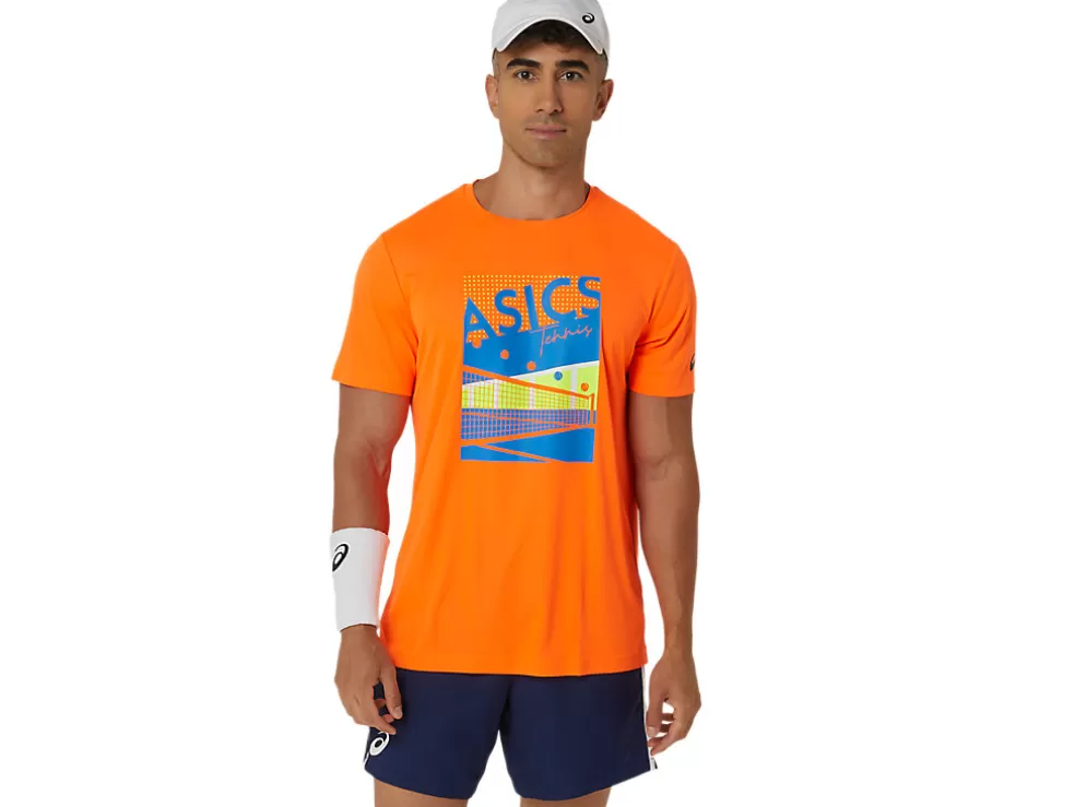 Clearance ASICS MEN GS GRAPHIC TEE Shocking Orange