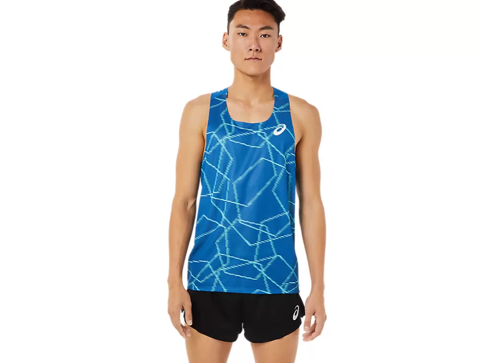 Outlet ASICS MEN LIGHT MESH SINGLET Lake Drive