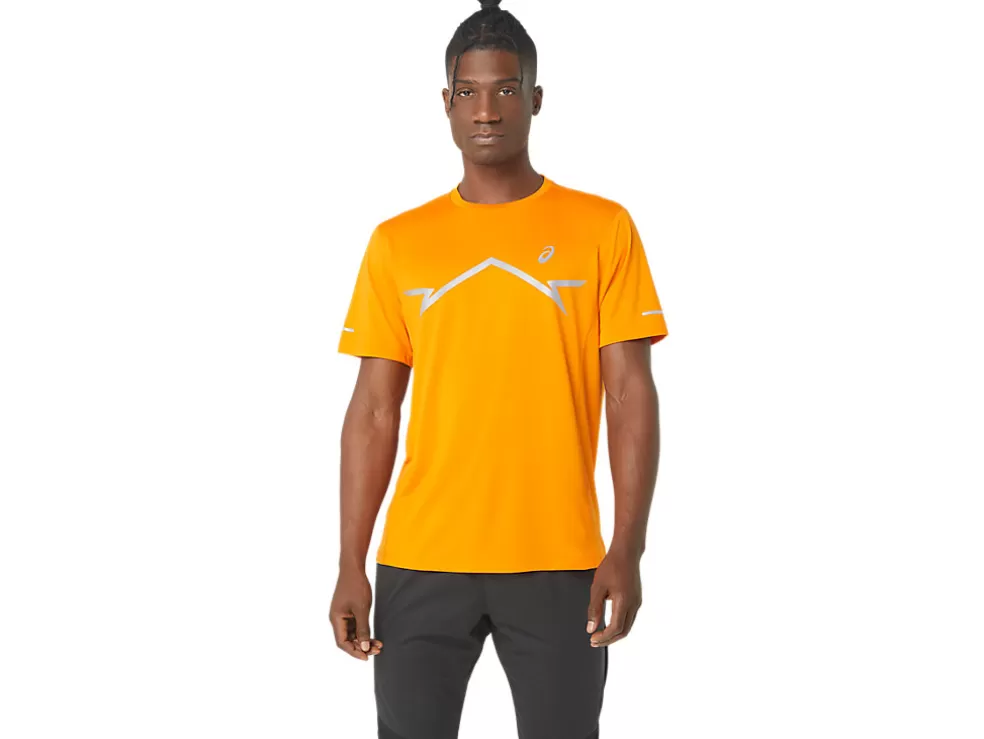 Shop ASICS MEN LITE-SHOW SHORT SLEEVE TOP Bright Orange