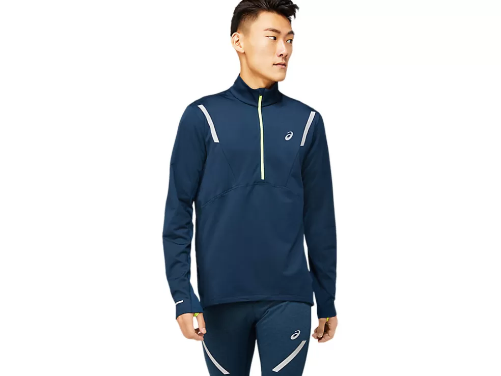 Outlet ASICS MEN LITE-SHOW WINTER 1/2 ZIP TOP French Blue