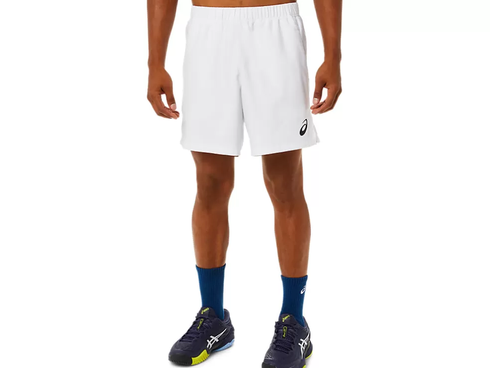 New ASICS MEN MATCH 7IN SHORT Brilliant White