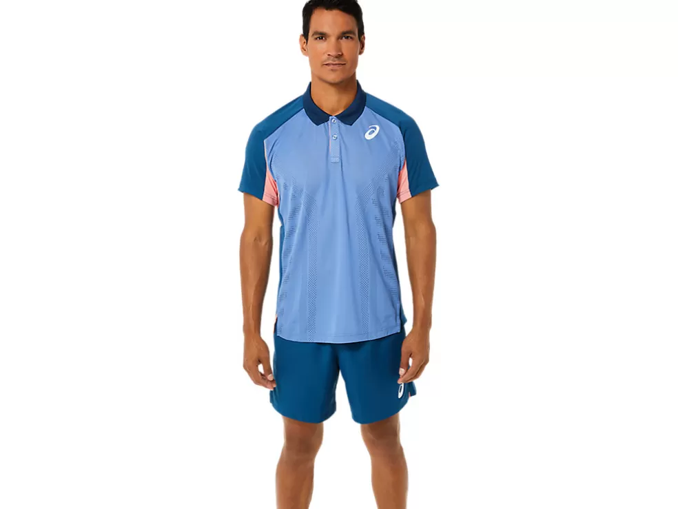 Hot ASICS MEN MATCH POLO-SHIRT Light Indigo