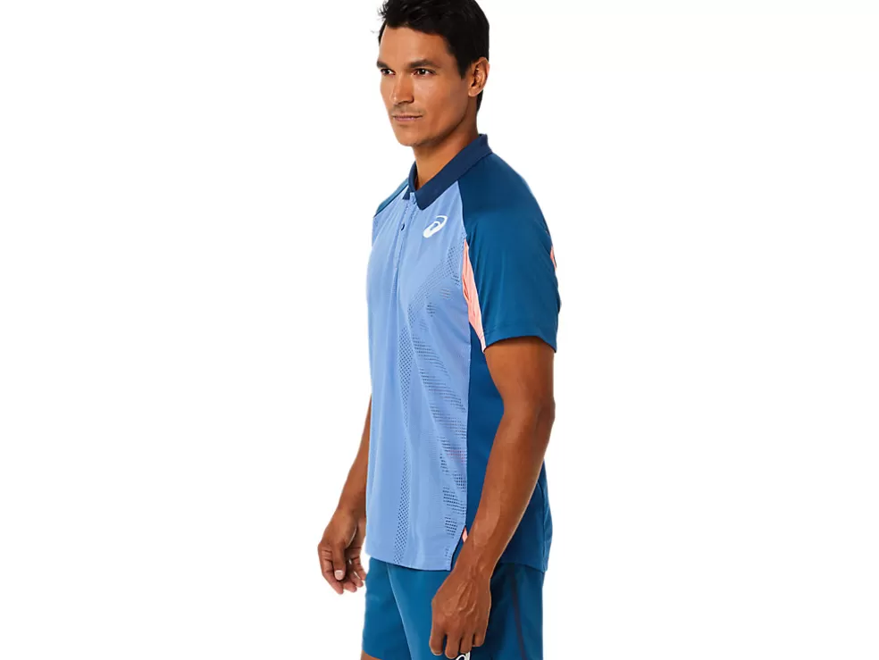 Hot ASICS MEN MATCH POLO-SHIRT Light Indigo