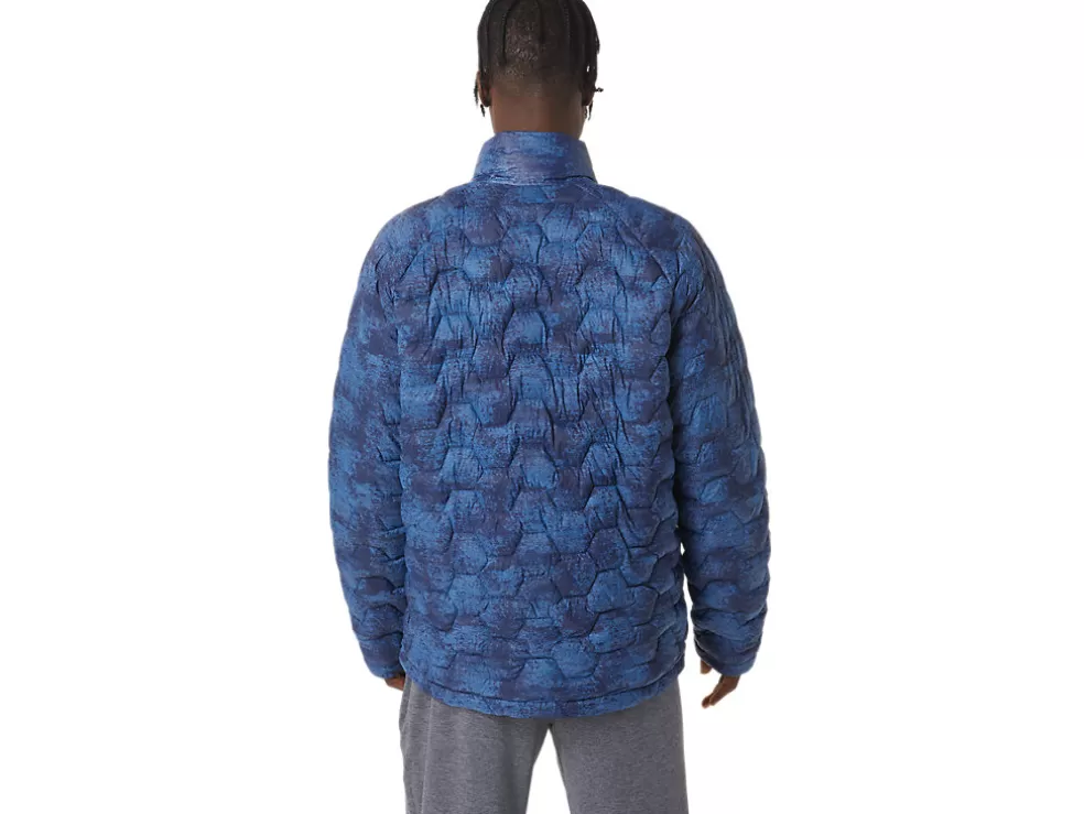 Fashion ASICS MEN PERFORMANCE INSULATED JACKET Tie Dye Blue Print