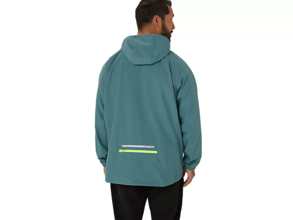 Cheap ASICS MEN PR LYTE PACKABLE JACKET Foggy Teal/Safety Yellow