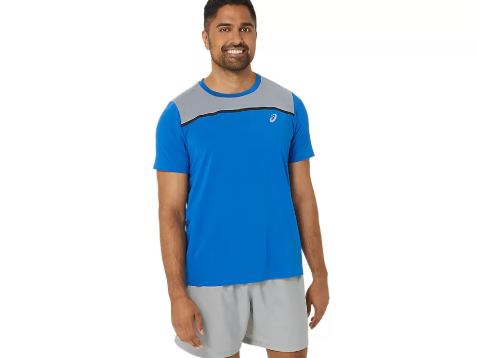 Shop ASICS MEN PR LYTE SHORT SLEEVE Tuna Blue/Sheet Rock