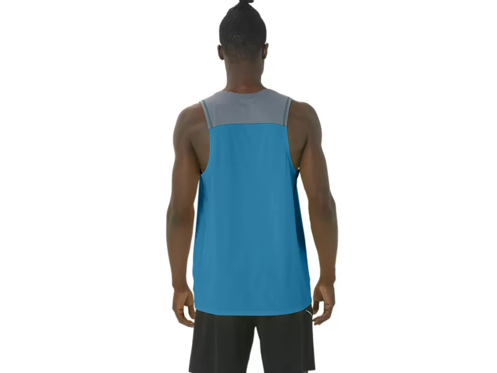 Best ASICS MEN PR LYTE SINGLET Island Blue