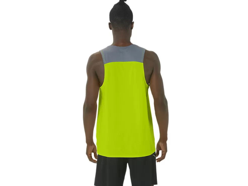 Shop ASICS MEN PR LYTE SINGLET Lime Zest