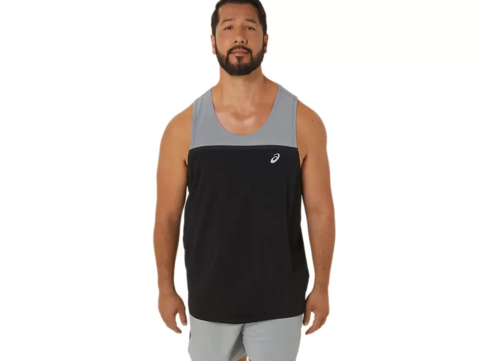 Shop ASICS MEN PR LYTE SINGLET Performance Black/Sheet Rock