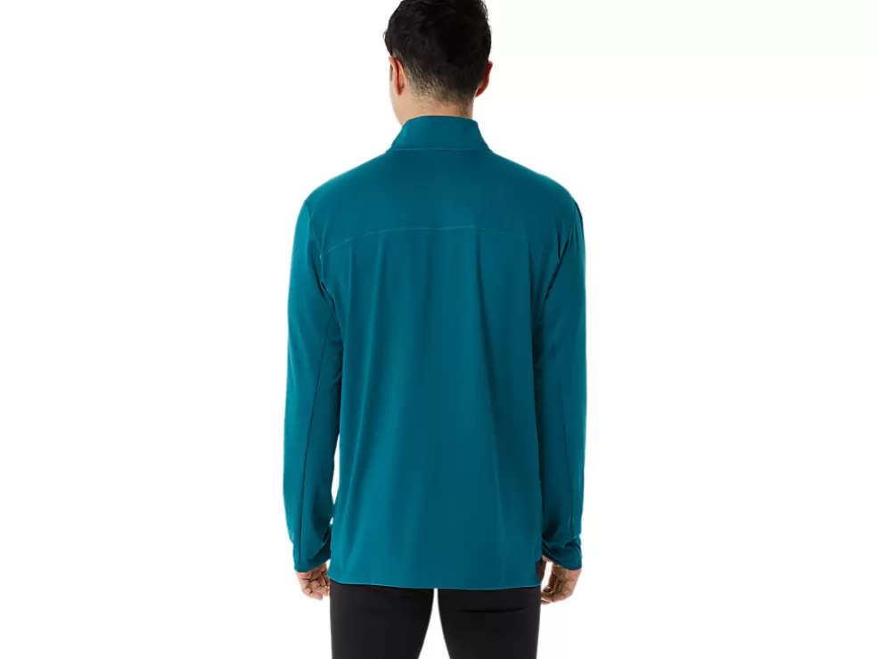 Outlet ASICS MEN READY-SET HALF ZIP Velvet Pine/New Leaf