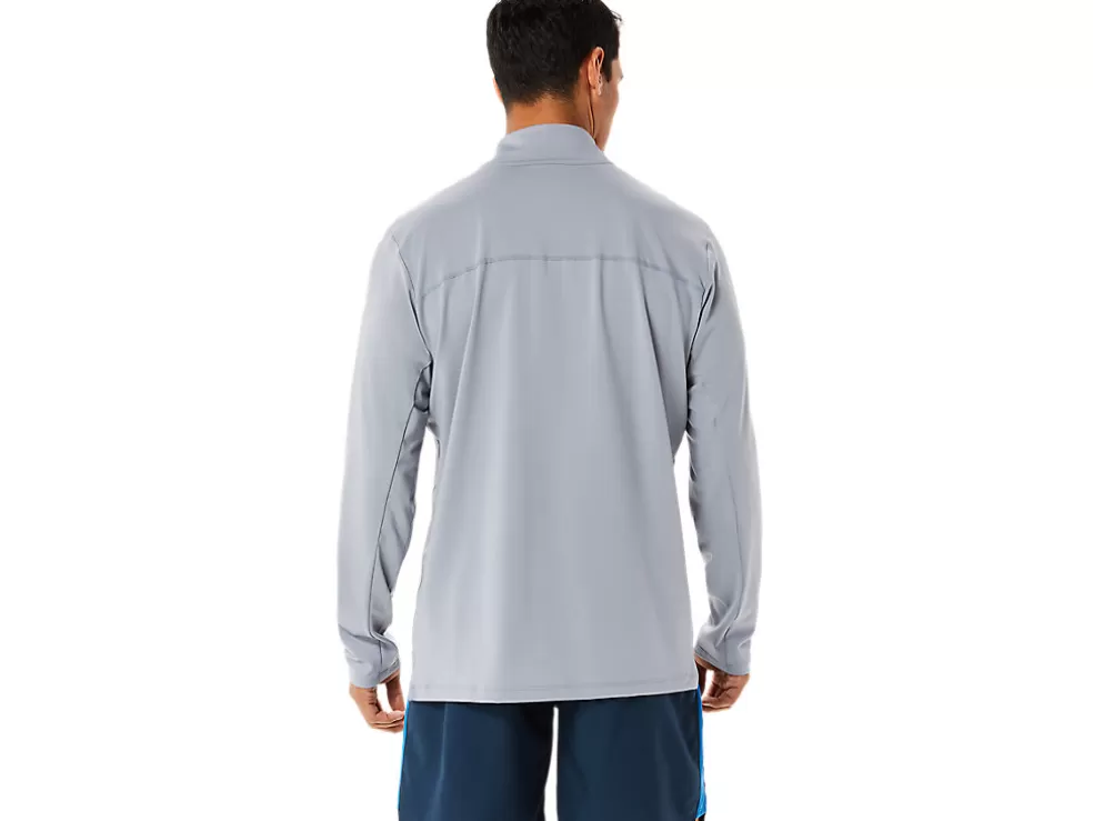 Online ASICS MEN READY-SET HALF ZIP LAM Sheet Rock/Lake Drive