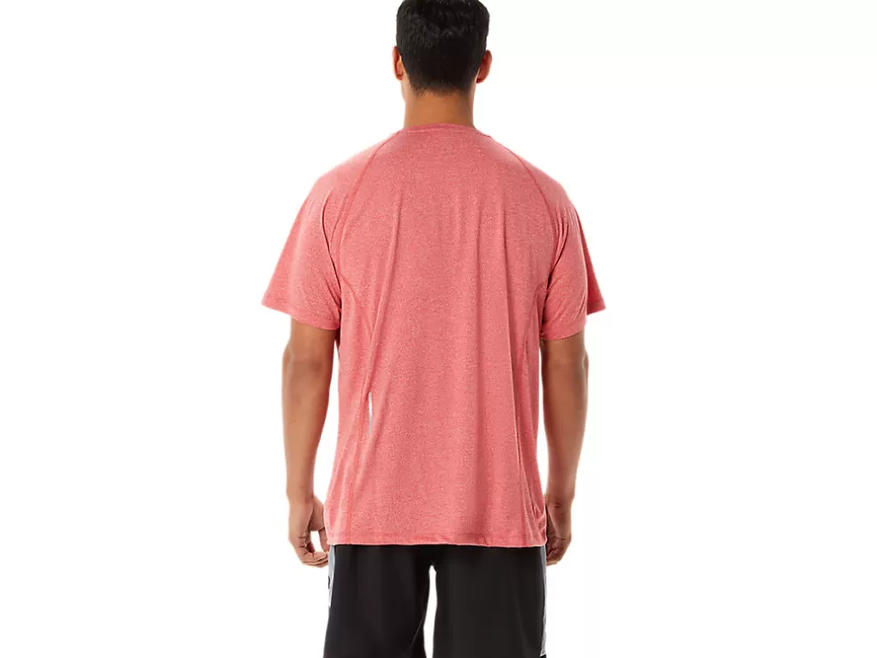 Discount ASICS MEN READY-SET LYTE SHORT SLEEVE Classic Red Heather