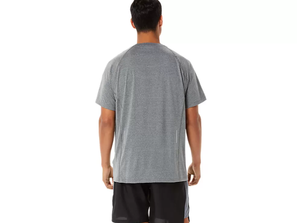 Discount ASICS MEN READY-SET LYTE SHORT SLEEVE Dark Grey Heather