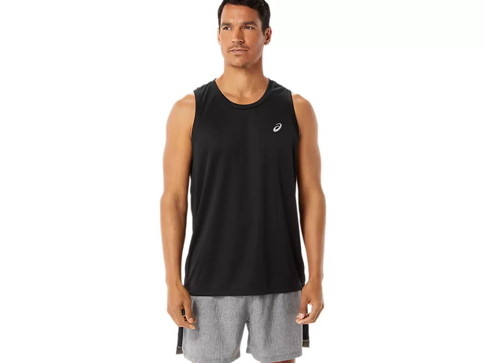 Discount ASICS MEN READY-SET LYTE SINGLET Performance Black