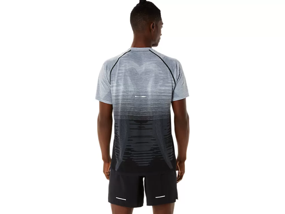 Fashion ASICS MEN SEAMLESS SHORT SLEEVE TOP Performance Black/Carrier Grey