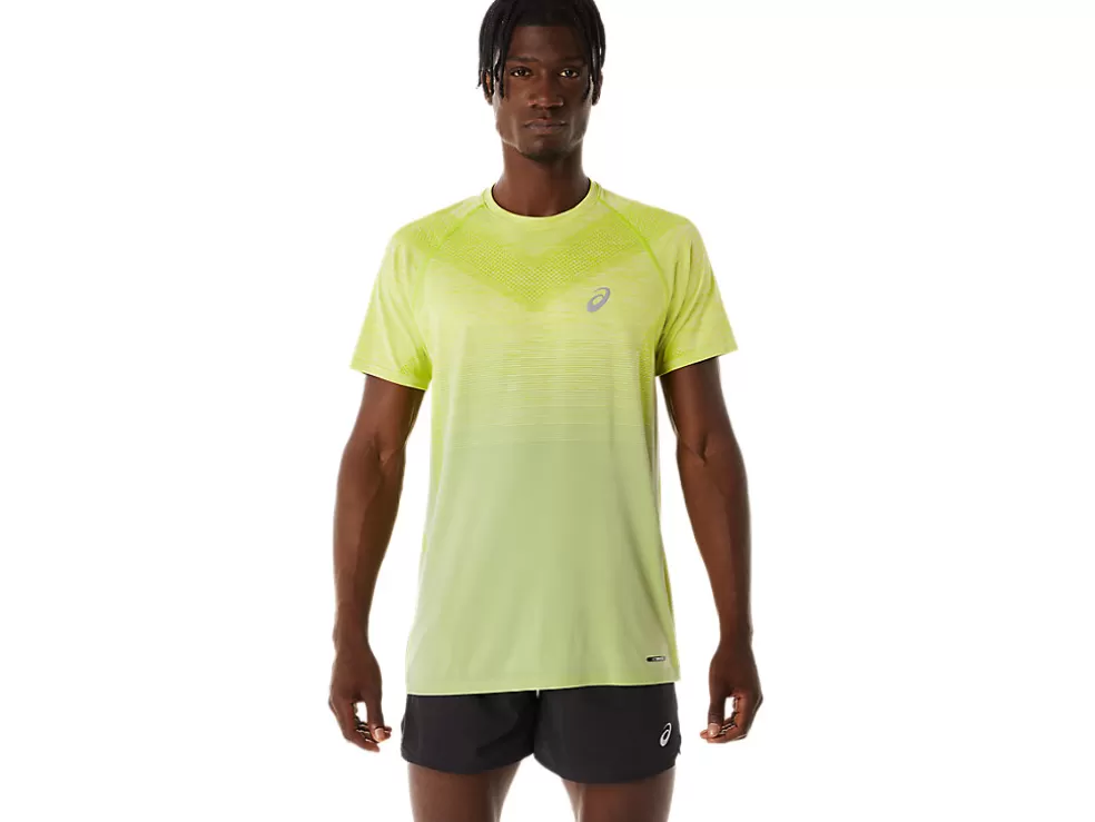 Cheap ASICS MEN SEAMLESS SHORT SLEEVE TOP Light Sage/Lime Zest