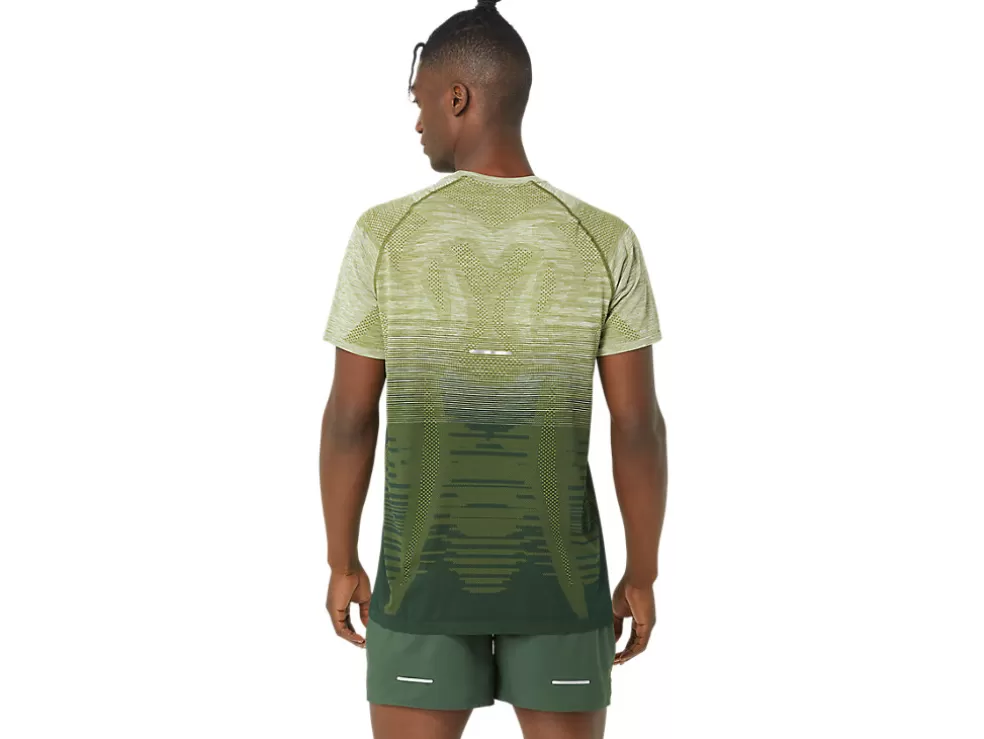 Fashion ASICS MEN SEAMLESS SHORT SLEEVE TOP Cactus/Rain Forest