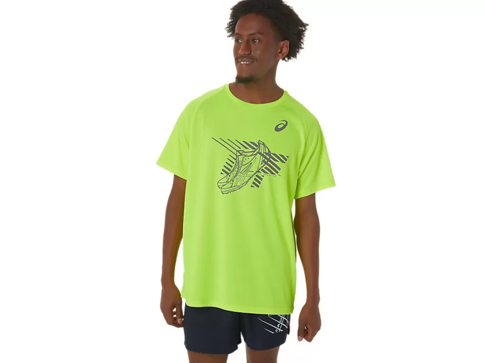 Store ASICS MEN SHOES GRAPHIC SHORT SLEEVE TOP Safety Yellow