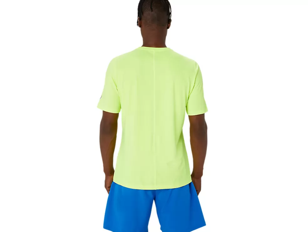 Outlet ASICS MEN SHORT SLEEVE HTHR TECH TOP Safety Yellow Heather