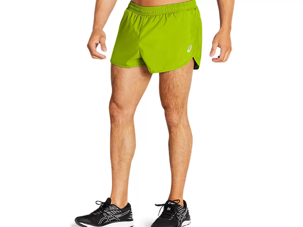 Discount ASICS MEN SPLIT SHORT Lime Zest