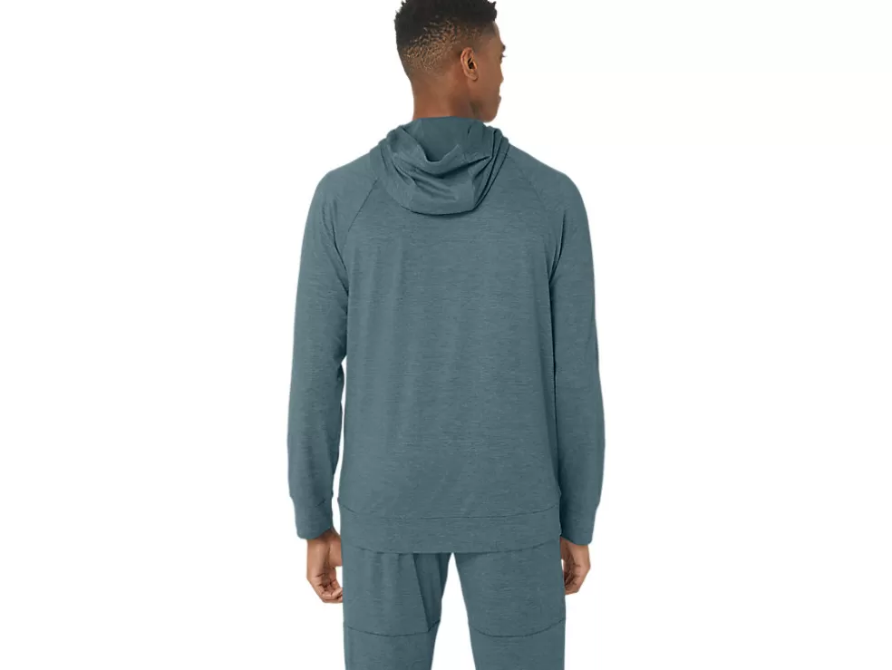 Outlet ASICS MEN TECH FZ HOODIE 2.0 Foggy Teal Spacedye