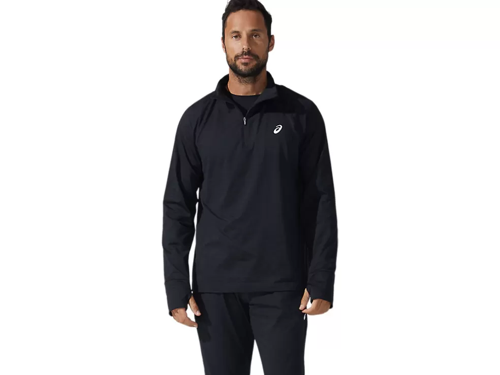 Sale ASICS MEN THERMOPOLIS QUARTER ZIP Performance Black