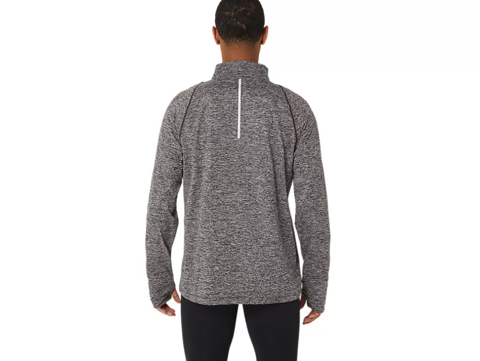 Discount ASICS MEN THERMOPOLIS QUARTER ZIP Dark Auburn Heather